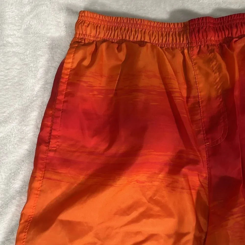 Jordan Men's Vibrant Red and Orange Athletic Shorts